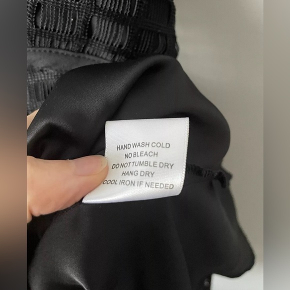 NBD Revolve Cocktail Dress in Black Semi Sheer Mesh Ruffle Sleeveless Gown S EUC - Picture 9 of 15